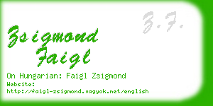 zsigmond faigl business card